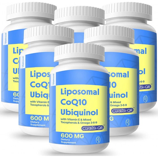 Vitablosom Liposomal CoQ10 Softgels 600mg with Vitamin E and Mixed Tocopherol & Omega 3,6,9, 360 Softgels Vitablosom Liposomal CoQ10 Softgels 600mg with Vitamin E and Mixed Tocopherol & Omega 3,6,9, 360 Softgels