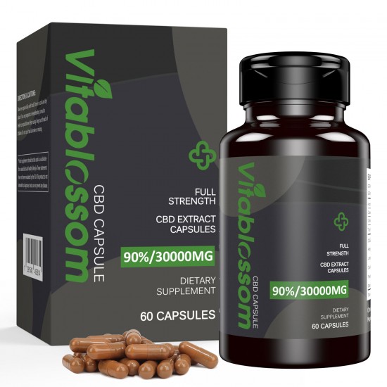 Vitablossom C-B-D 500mg/Capsule, 60 Capsules 30000mg 90% Powder Capsules, Made in New Zealand Vitablossom C-B-D 500mg/Capsule, 60 Capsules 30000mg 90% Powder Capsules, Made in New Zealand