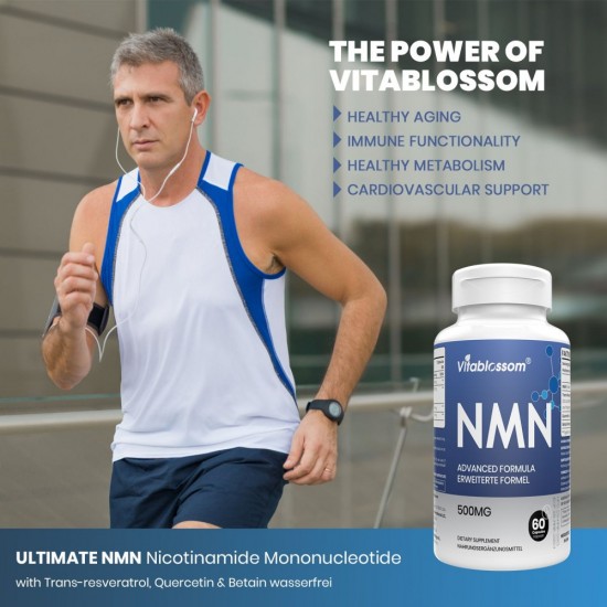 Vitablossom Advanced Formula NMN Capsule with Maximum Strength, 500mg Per Serving, 60 Capsules Vitablossom Advanced Formula NMN Capsule with Maximum Strength, 500mg Per Serving, 60 Capsules