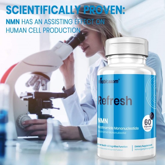 Vitablossom Refresh NMN Capsules with Maximum Strength 500mg 60 Capsules Vitablossom Refresh NMN Capsules with Maximum Strength 500mg 60 Capsules