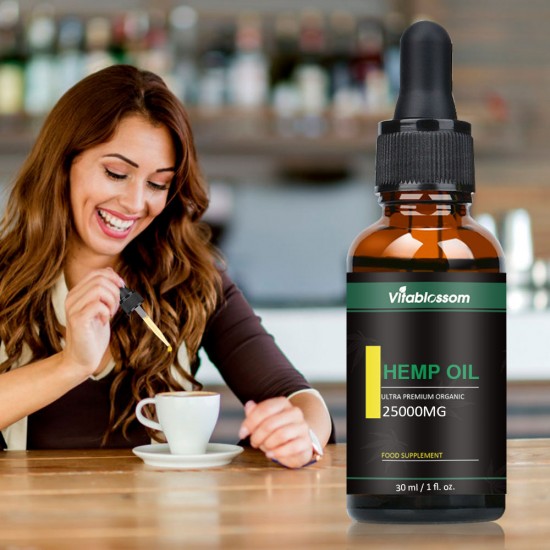 Vitablossom Hemp Oil Drops, 25000mg 83% 30ml Vitablossom Hemp Oil Drops, 25000mg 83% 30ml