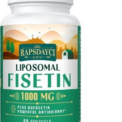 Rapsdayci Liposomal Fisetin and Quercetin 1200mg 60 Softgels, High Absorption Antioxidant Flavonoid Vitamin Supplement